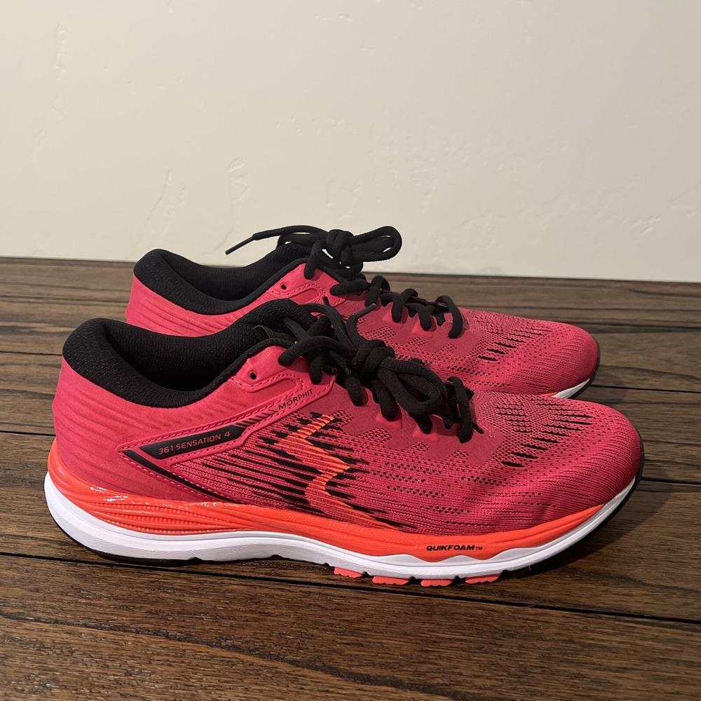 361 Degrees Women's Sensation 4 Running Shoe - Rosette/Hazard Size 9